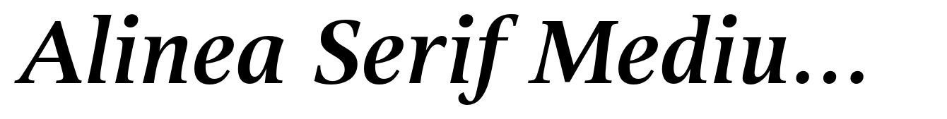 Alinea Serif Medium Italic